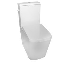Set vas WC Fluminia, Paris, stativ, BTW, rimless cu rezervor si capac soft-close si easy off inclus